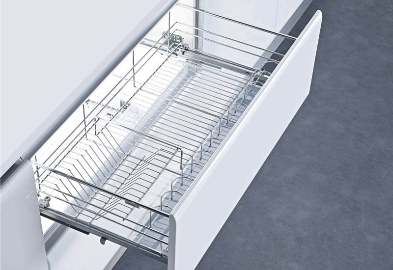 Pull out baskets｜ Make a "subtraction" for the kitchen cabinet, leave it blank appropriately, and use a pull basket to replace the drawer, which doubles the practicality