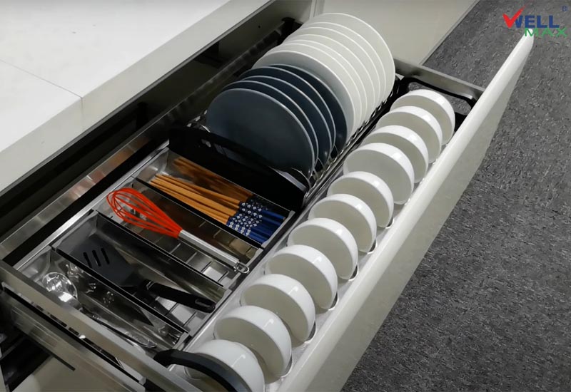 WELLMAX H1KGS008 stainless steel drawer basket